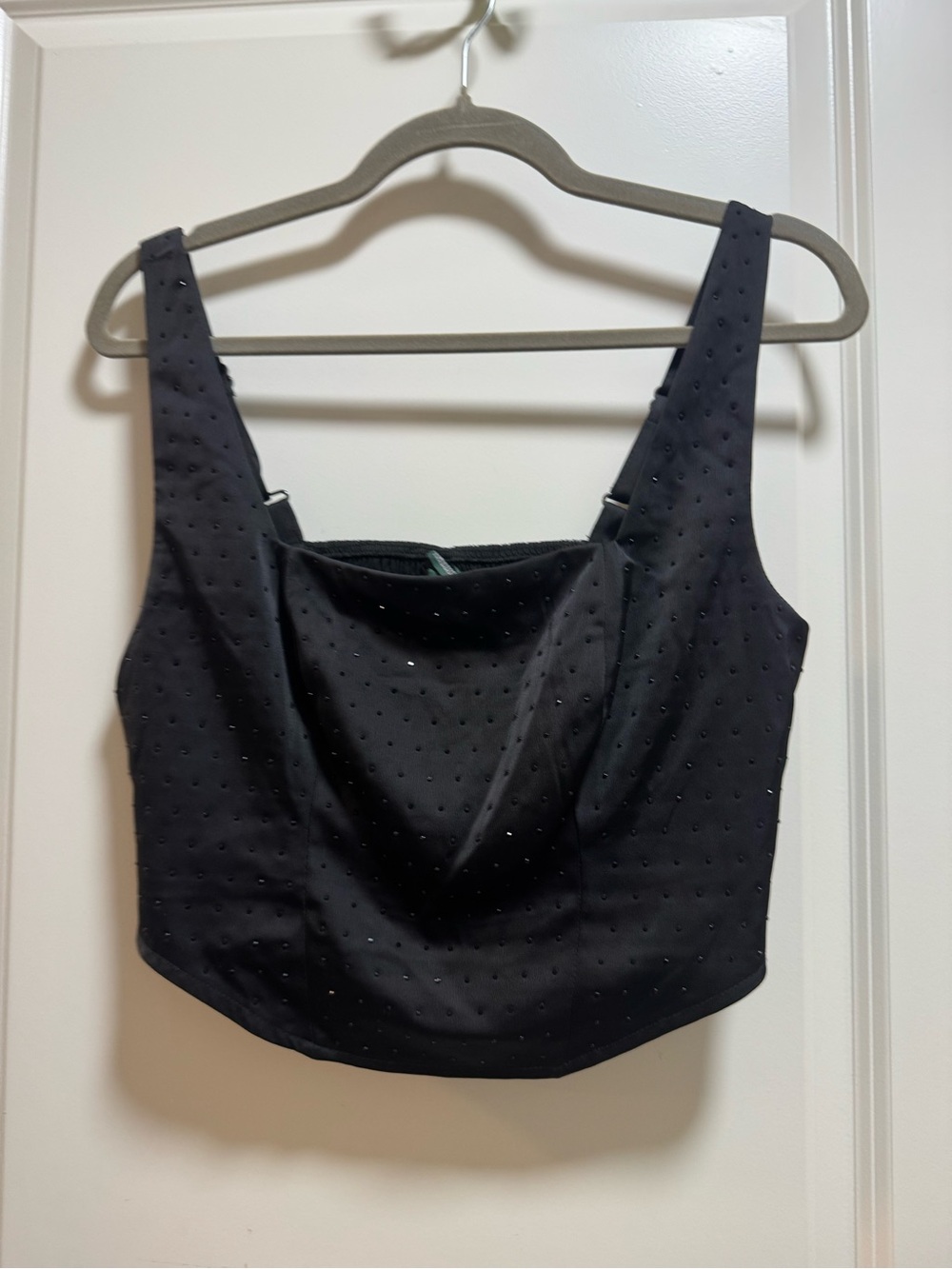 Black Sparkly crop top